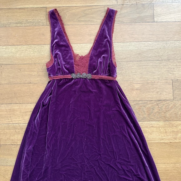 Free People Dresses & Skirts - Purple Midi Velvet Free People Dress